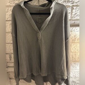 Aerie waffle knit sweatshirt
